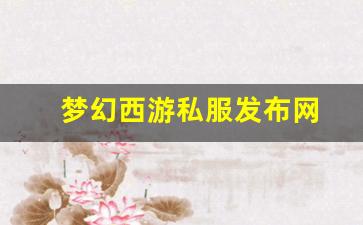 梦幻西游私服发布网(梦幻西游私sf发布)