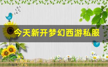 梦幻西游永恒开服表：今天新开梦幻西游私服